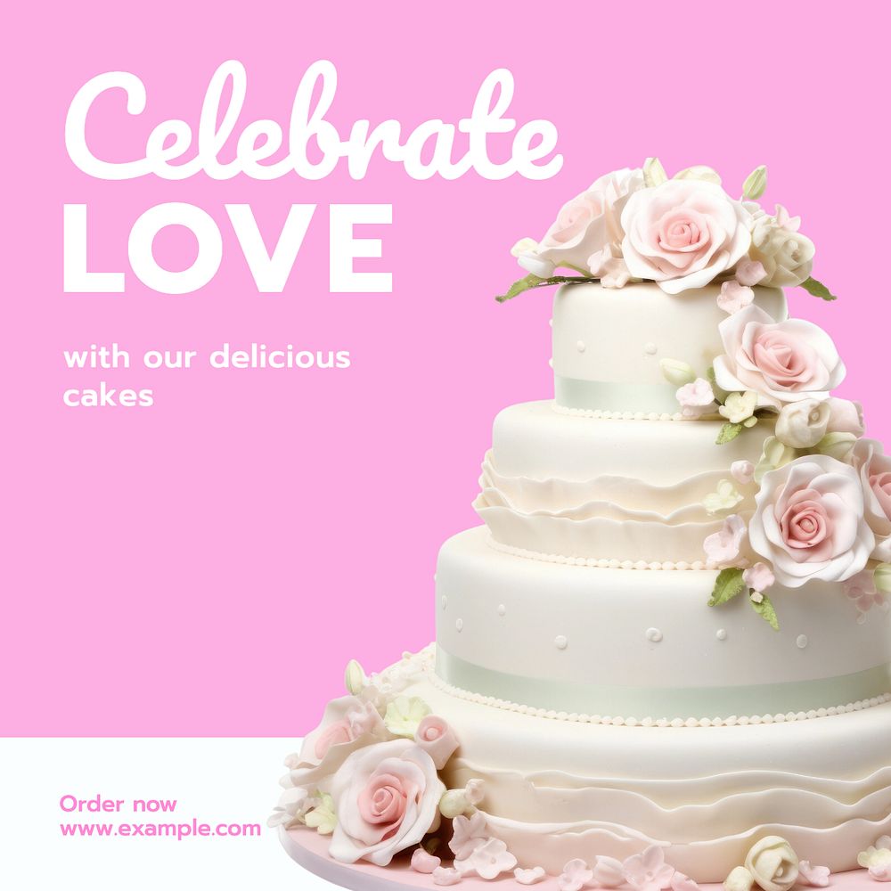 Celebrate love Instagram post template, editable text