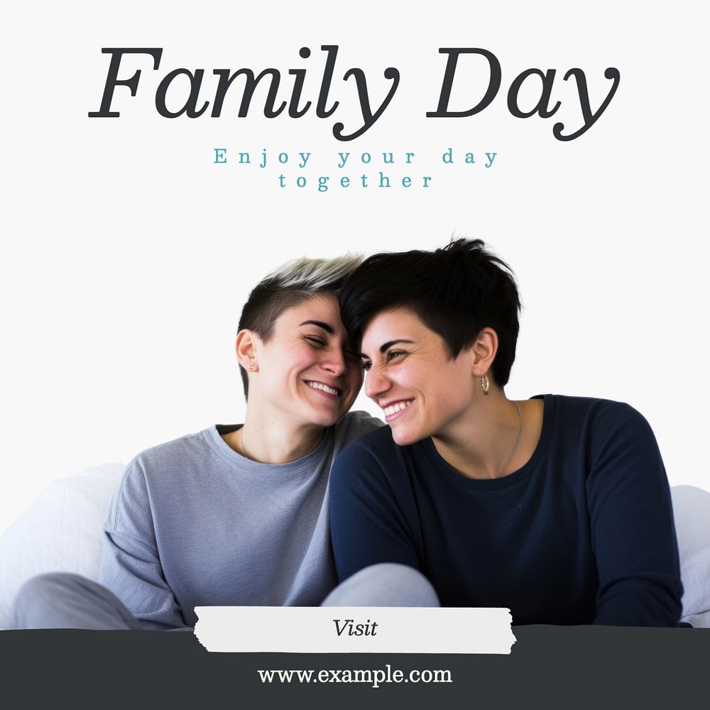 Family Day Instagram post template, editable text