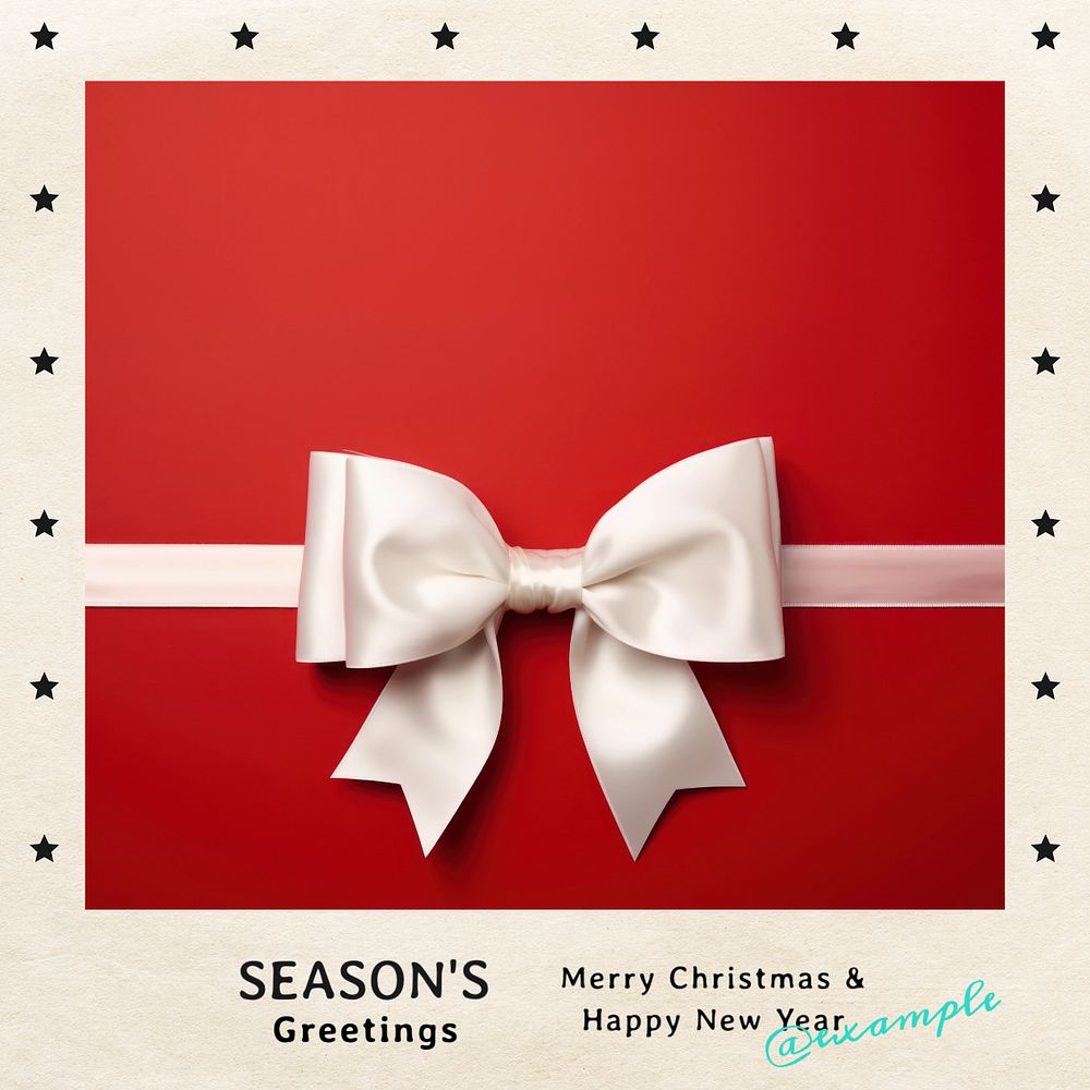 Season's greetings Instagram post template, editable text