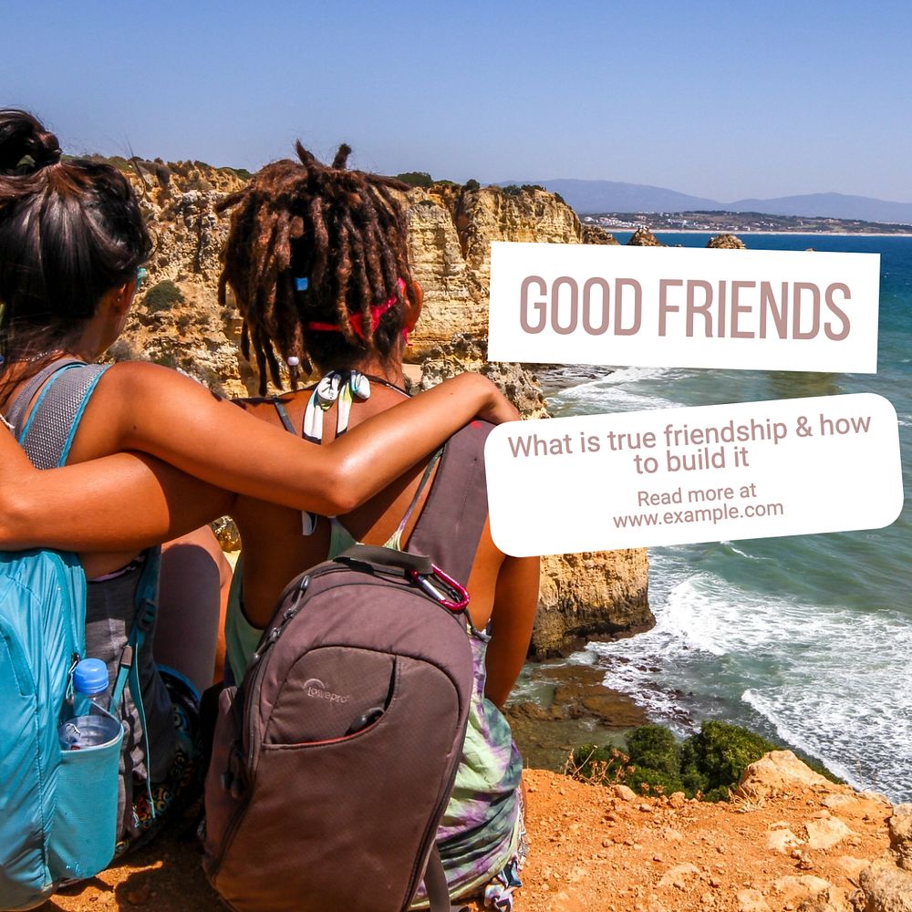 Good Friends Instagram post template, editable design