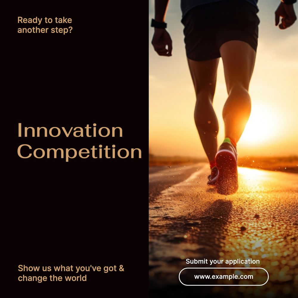 Innovation competition Instagram post template, editable text