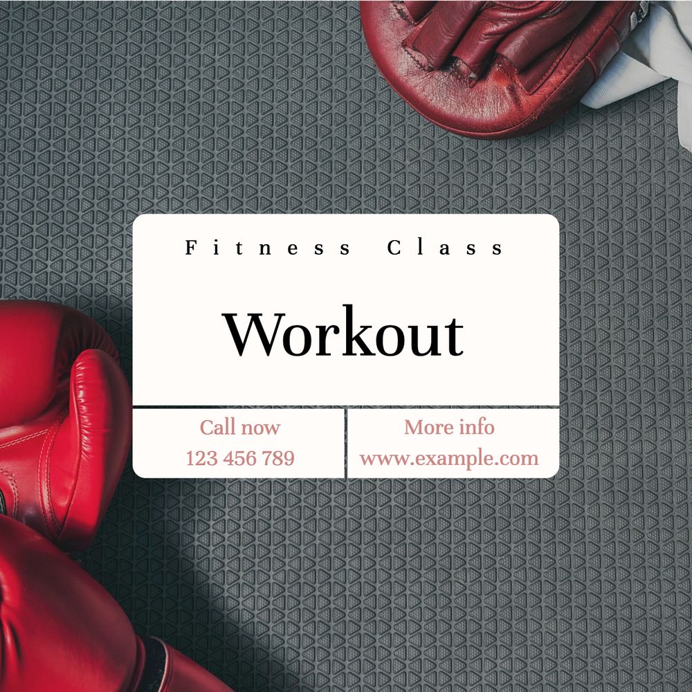 Gym Fitness Class Instagram post template, editable design