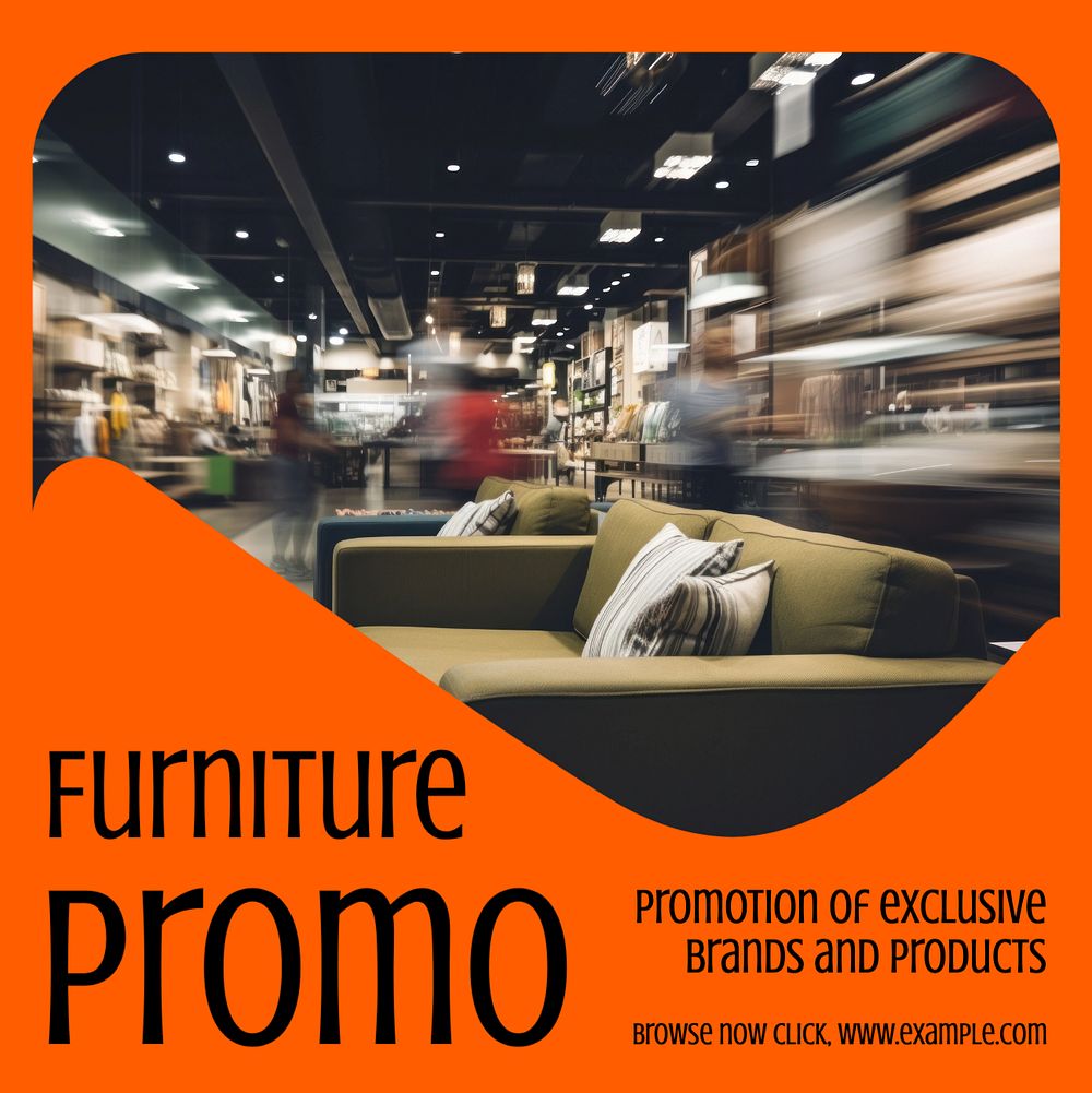 Furniture promotion Instagram post template, editable text