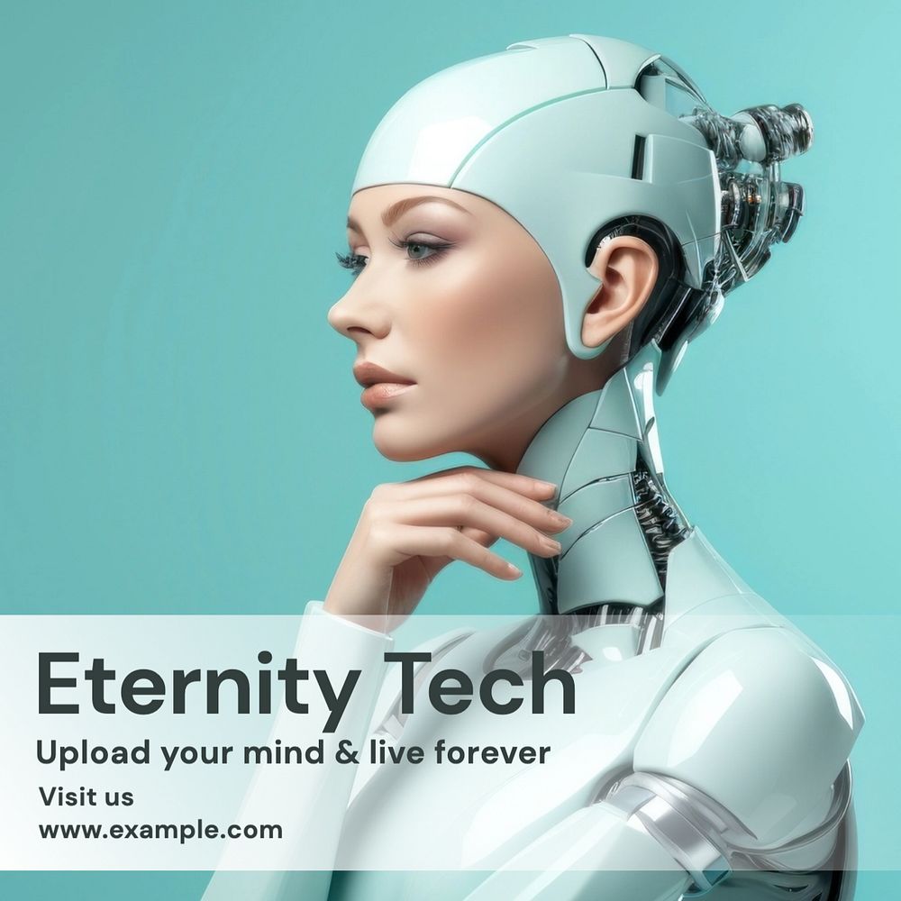 Eternity tech Instagram post template, editable text