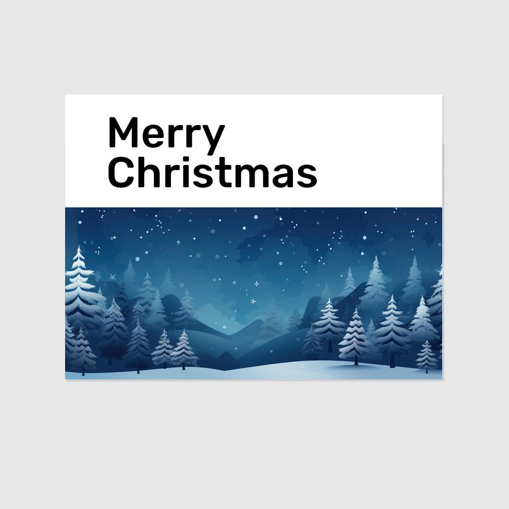 Merry Christmas Instagram post template, editable text