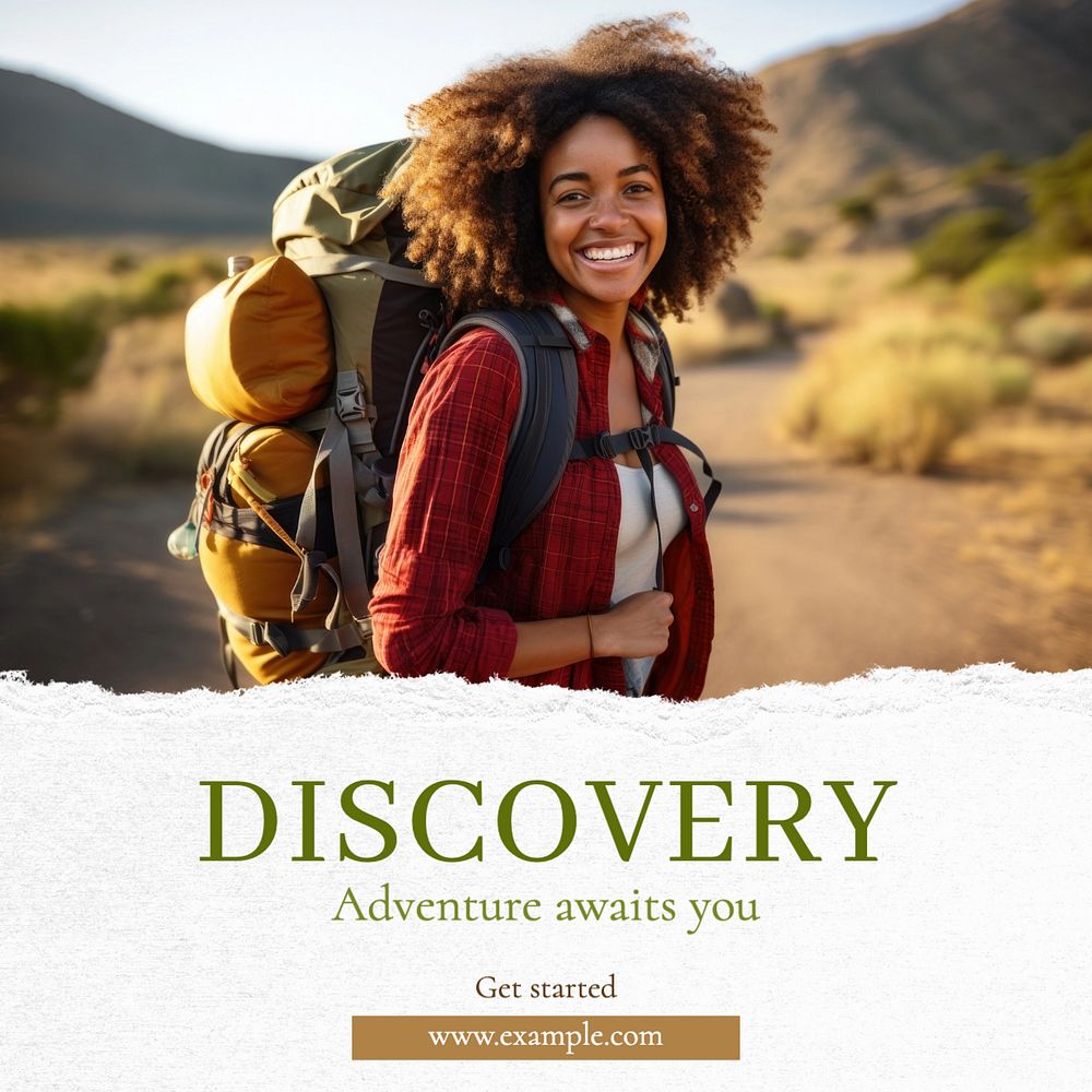 Discovery Instagram post template, editable text