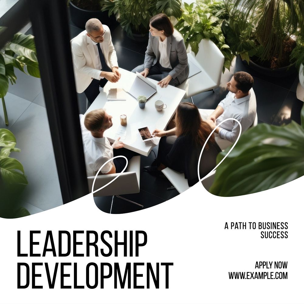 Leadership development Instagram post template, editable text