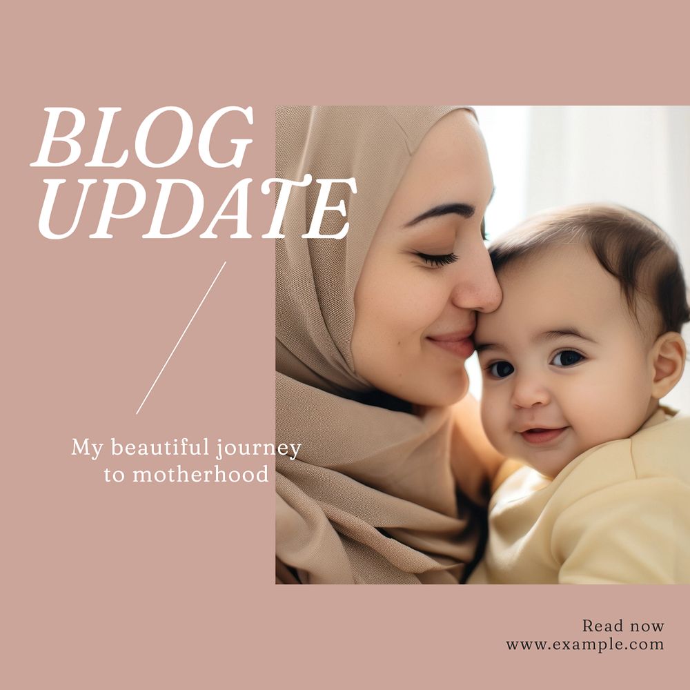 Blog update Instagram post template, editable text