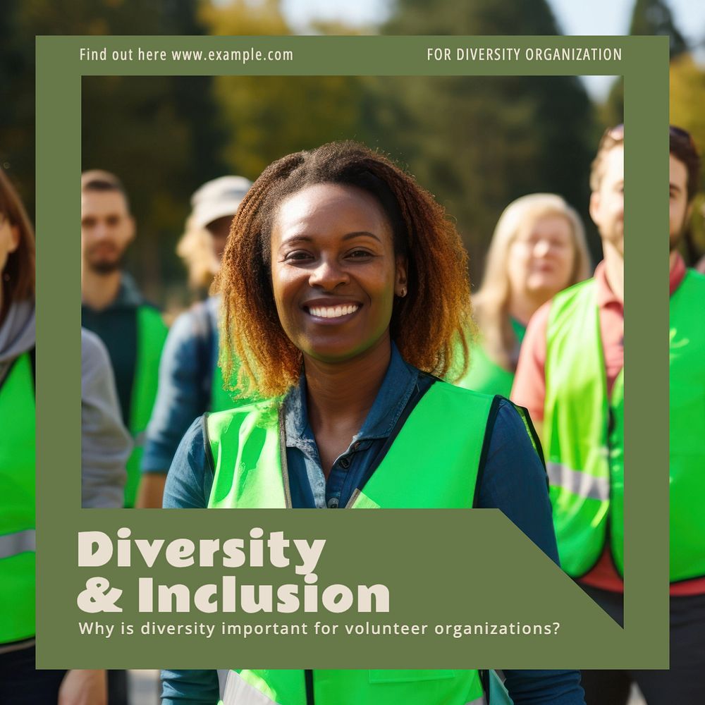 Diversity & inclusion Instagram post template, editable text