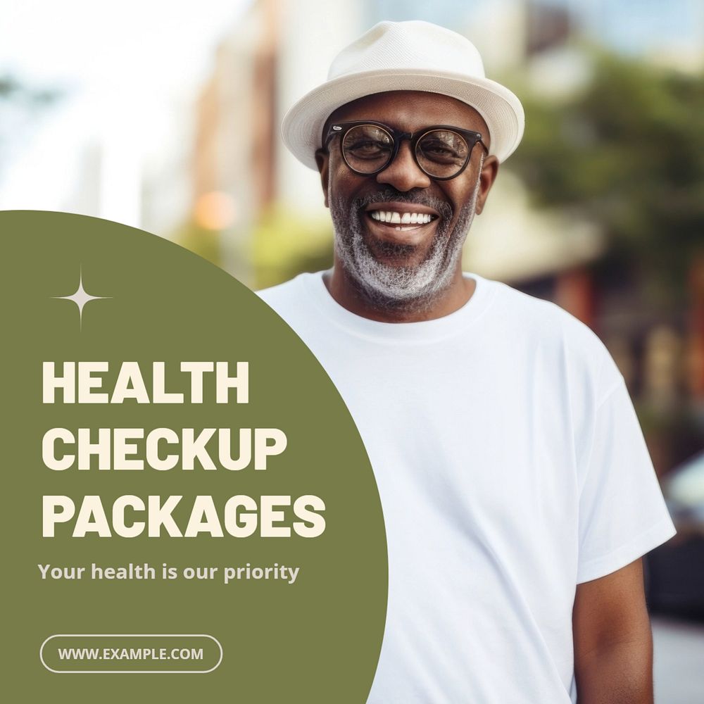 Health checkup packages Instagram post template, editable text