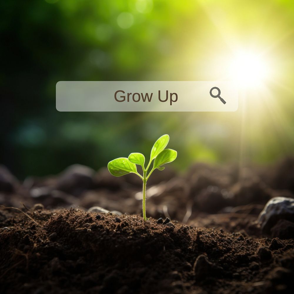 Grow up Instagram post template, editable text