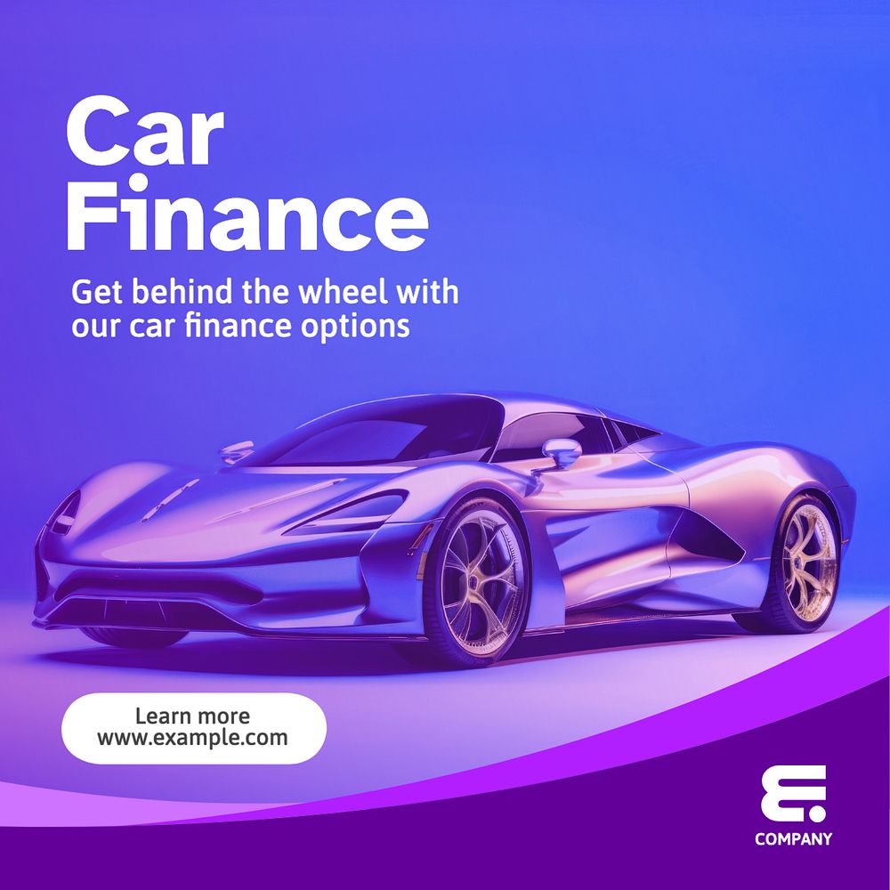 Car finance Instagram post template, editable text