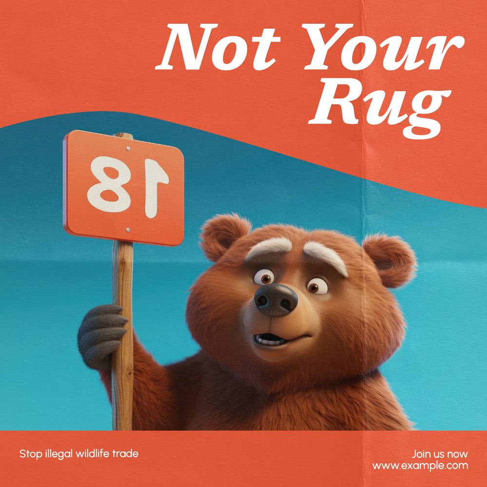 Not your rug Instagram post template, editable text