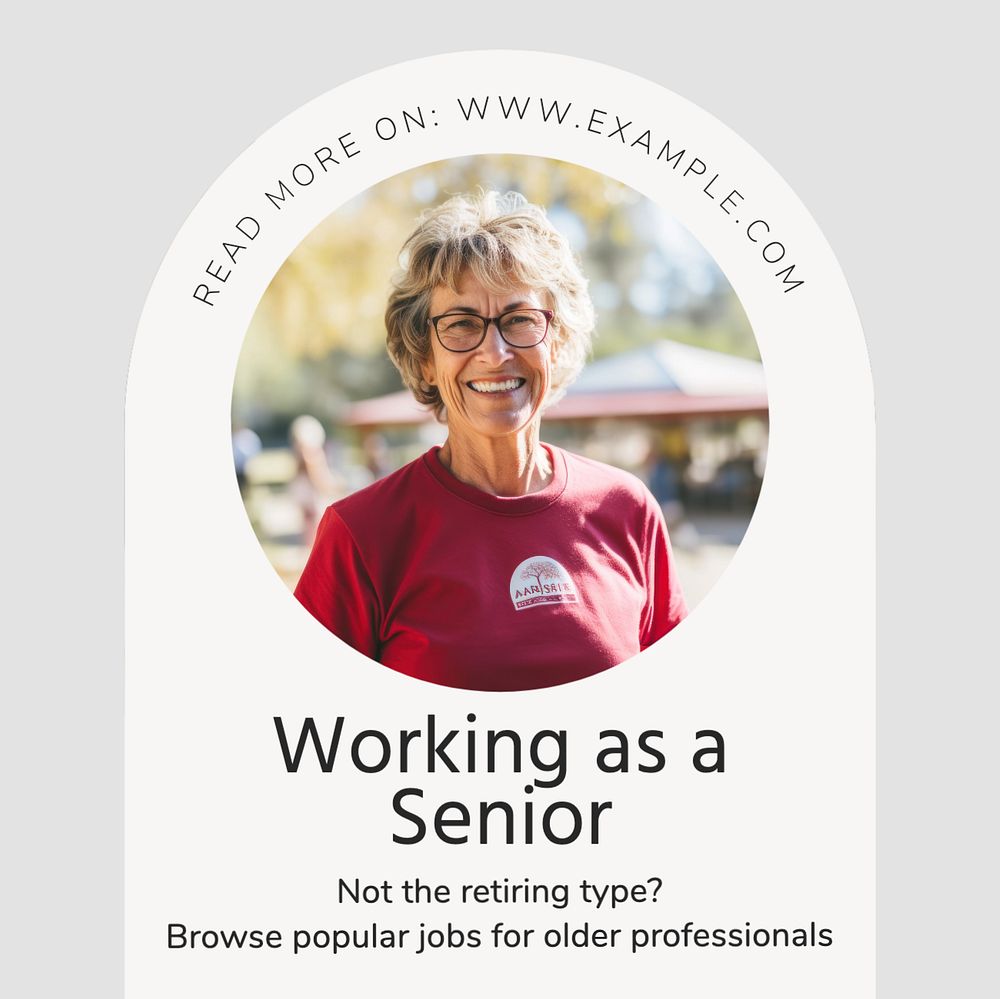 Senior work Instagram post template, editable text