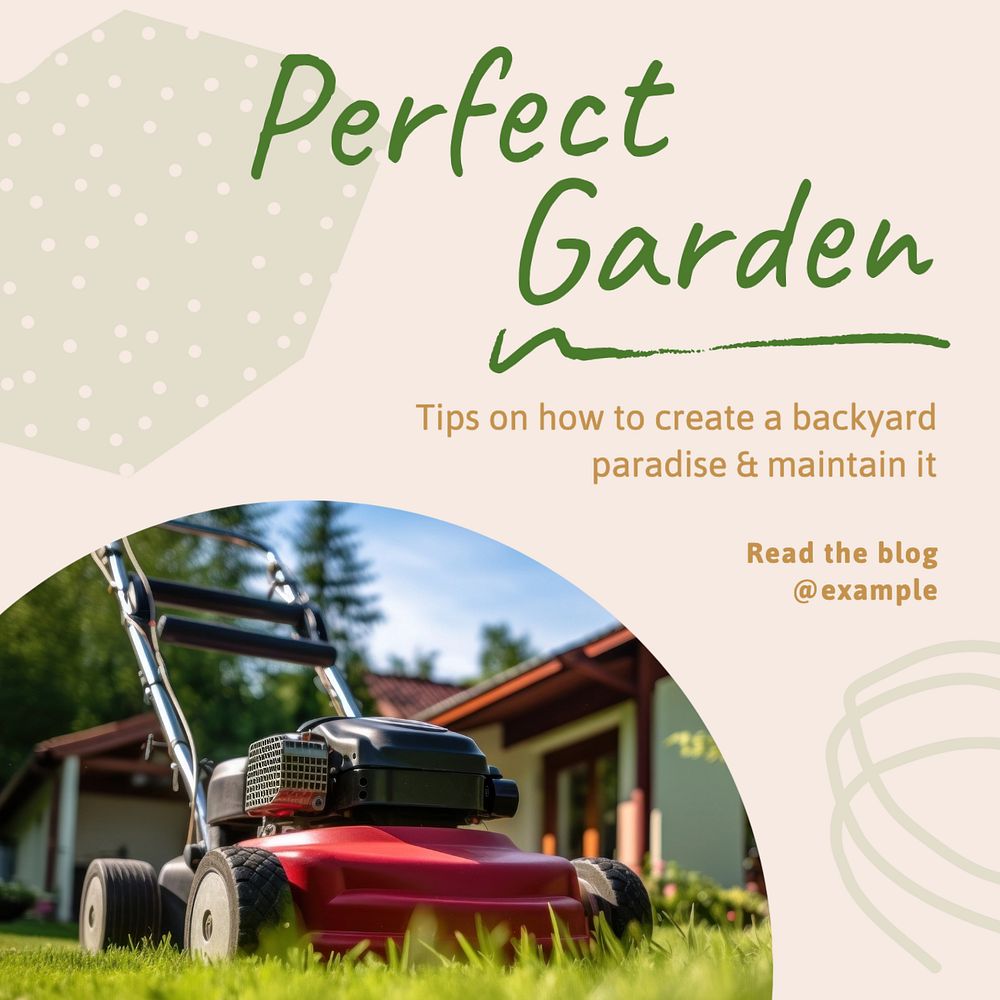 Gardening tips Instagram post template, editable text