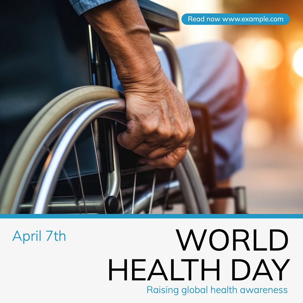 World Health Day Instagram post template, editable text