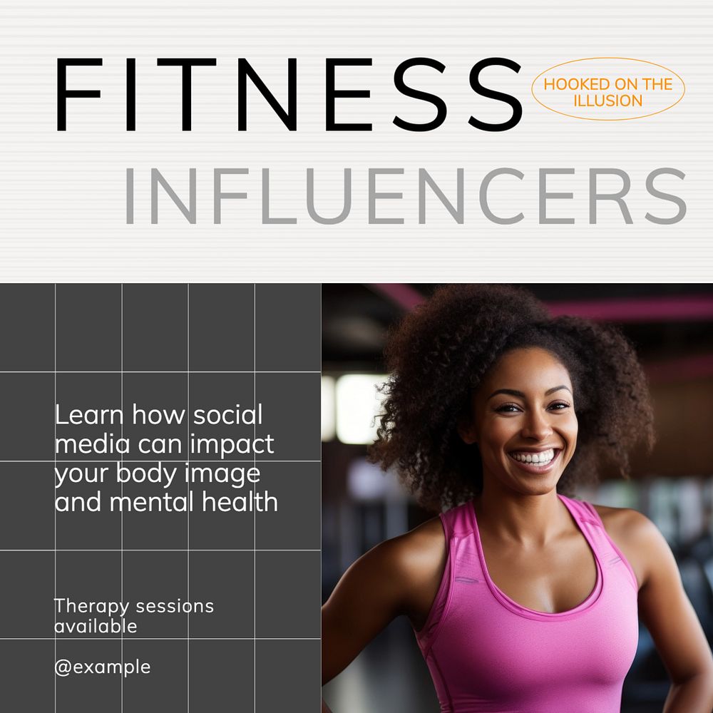 Fitness Instagram post template, editable text