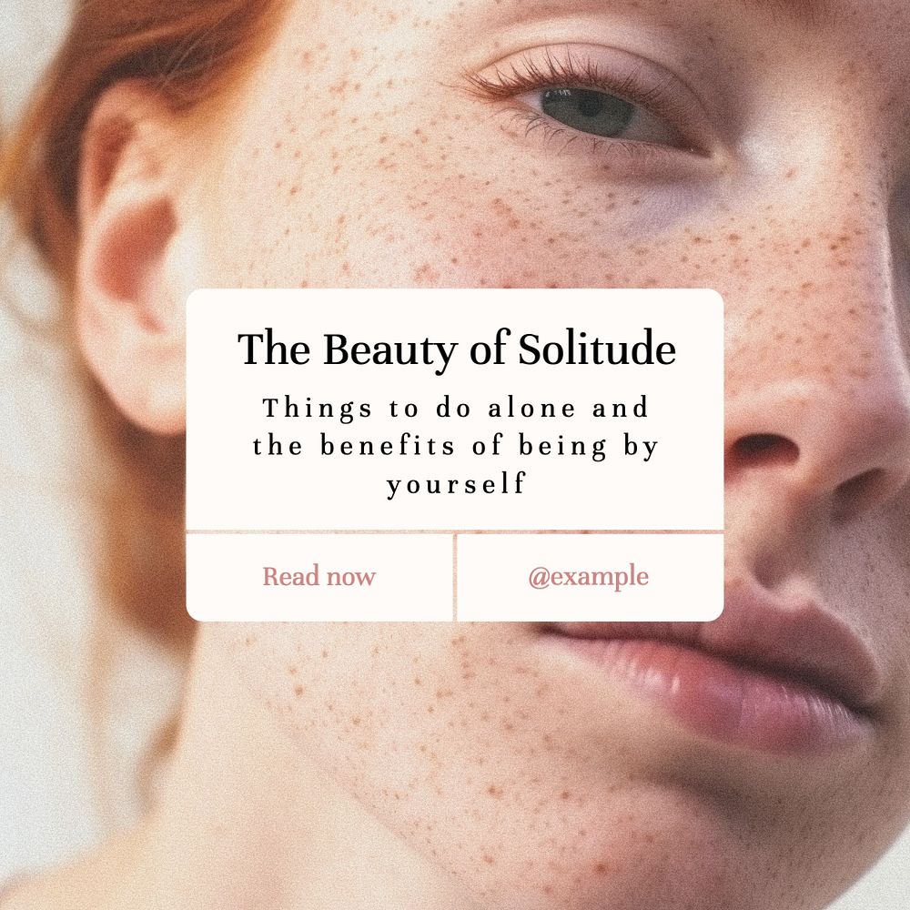 Solitude Instagram post template, editable text