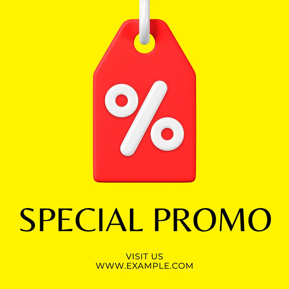 Special promo Facebook post template, editable design