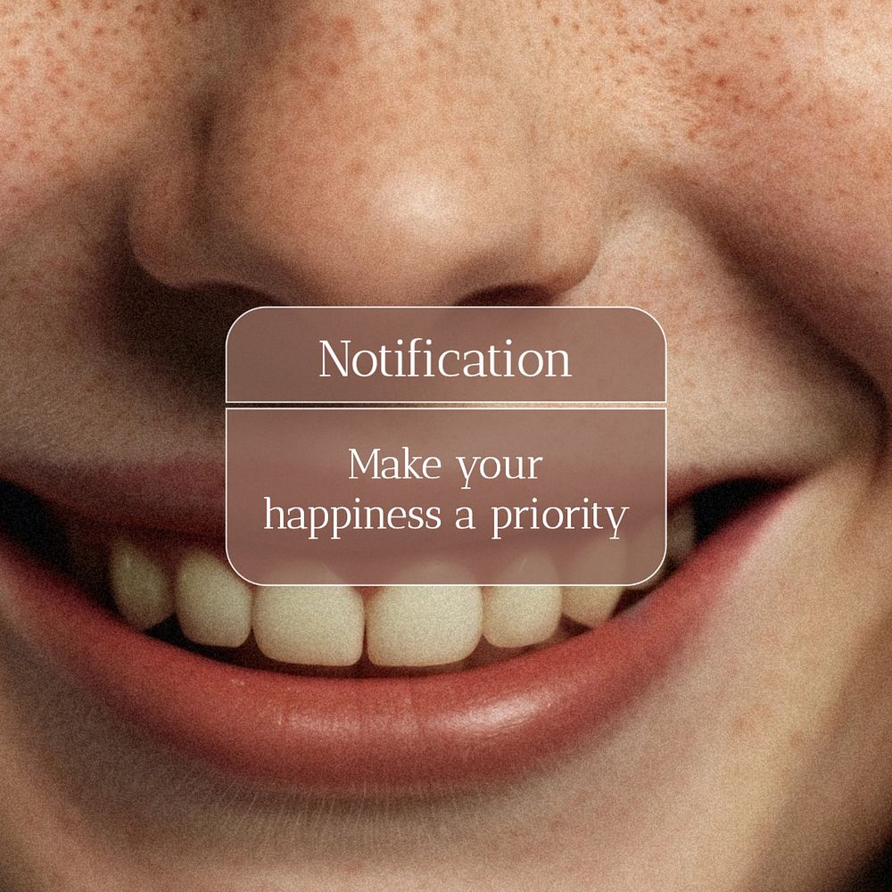 Self love notification Instagram post template, editable text