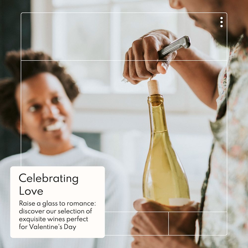 Celebrating love Instagram post template, editable text