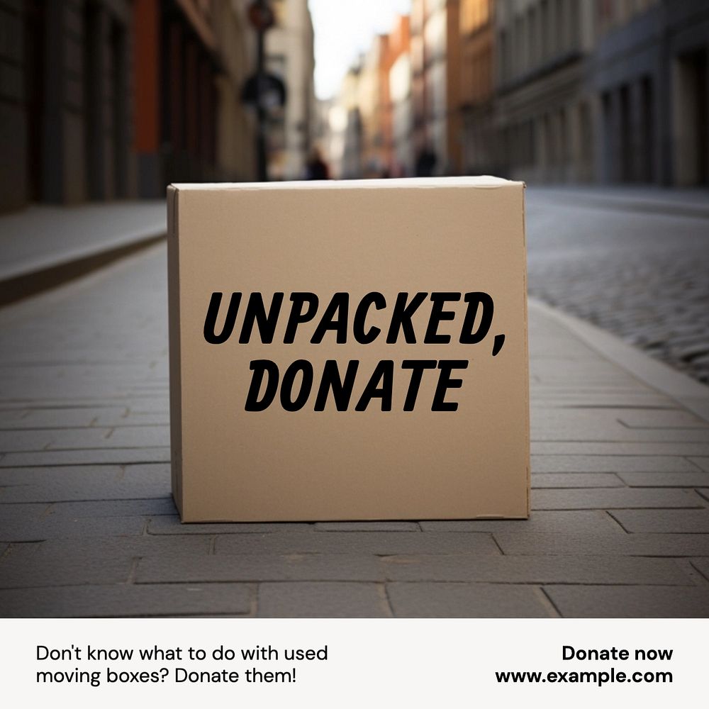 Box donation Instagram post template