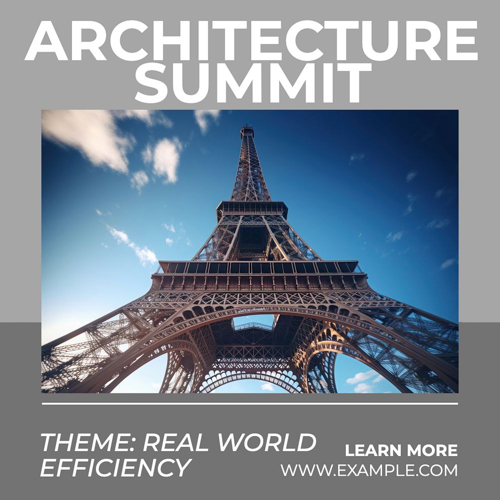 Architecture summit Instagram post template, editable text