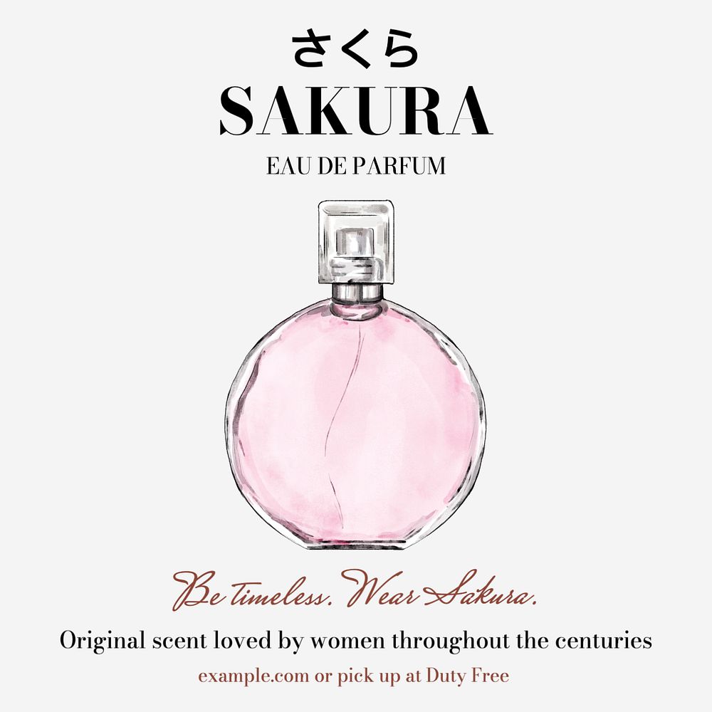 Perfume ad Facebook post template, editable design