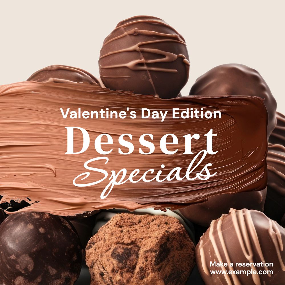 Dessert specials Instagram post template, editable text