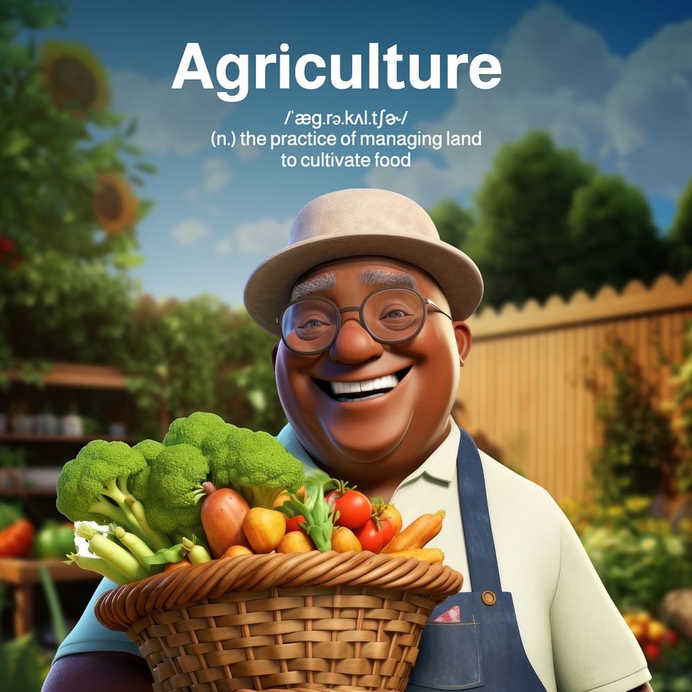 Agriculture Instagram post template, editable text