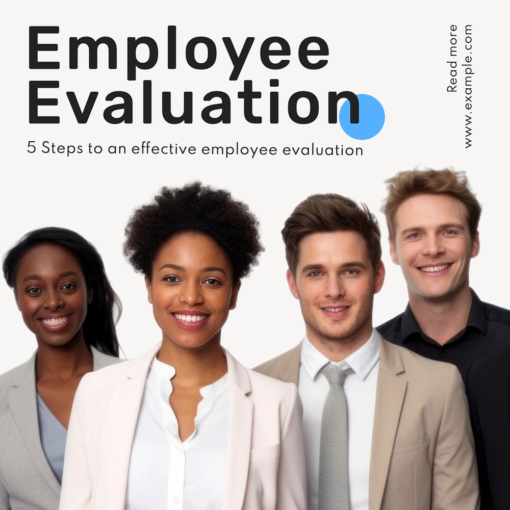 Employee evaluation Instagram post template, editable text