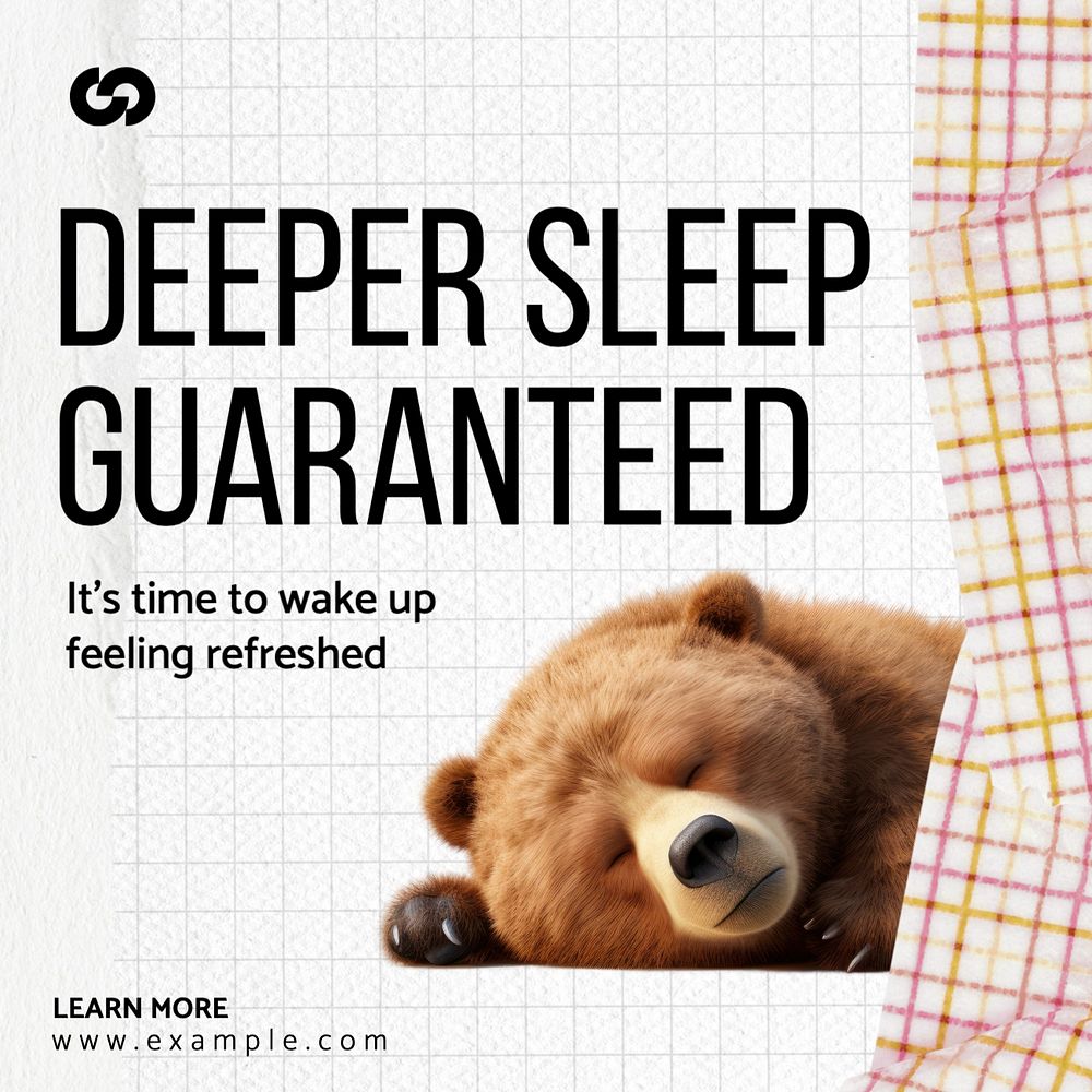 Better sleep tips Instagram post template, editable text