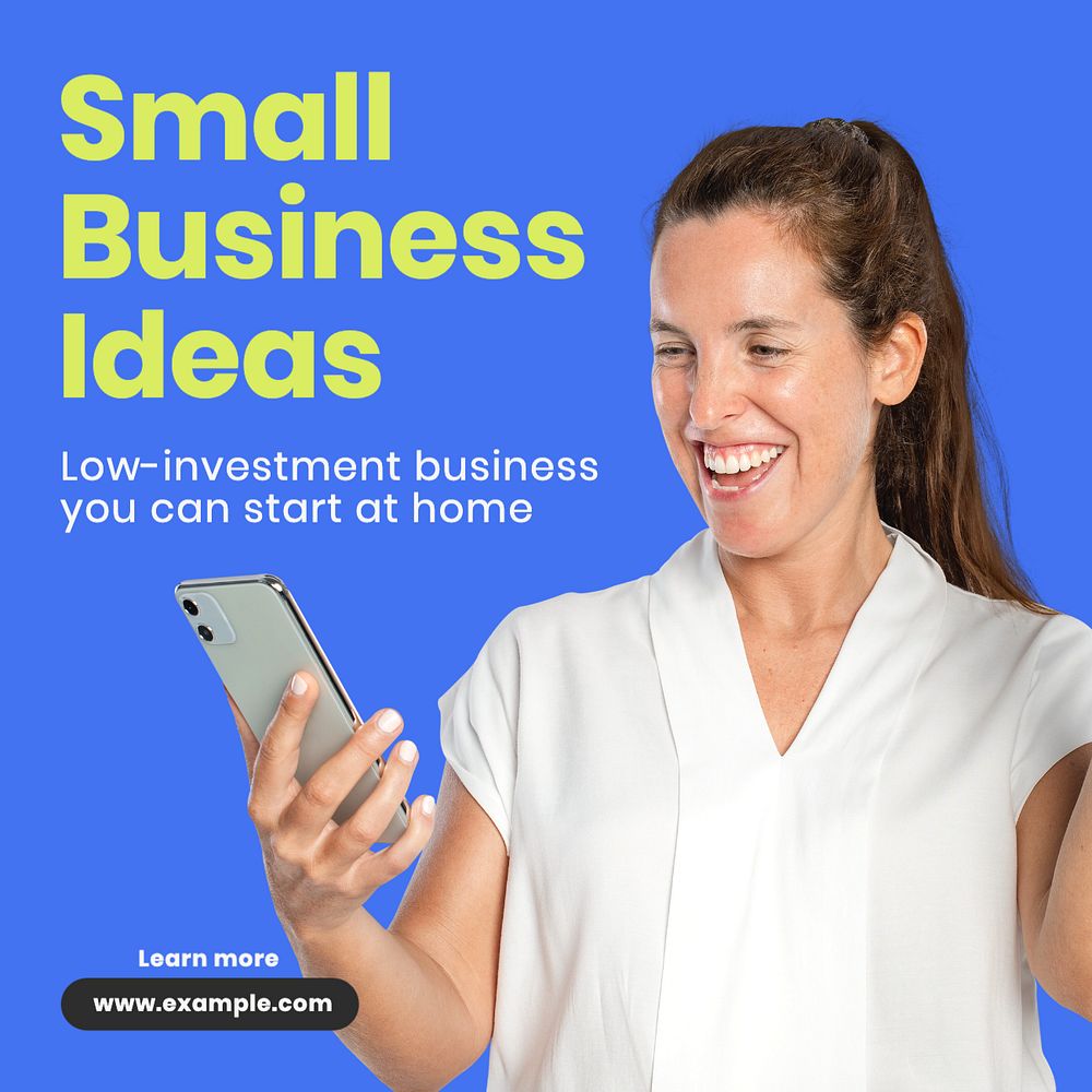 Small business ideas Facebook post template, editable design