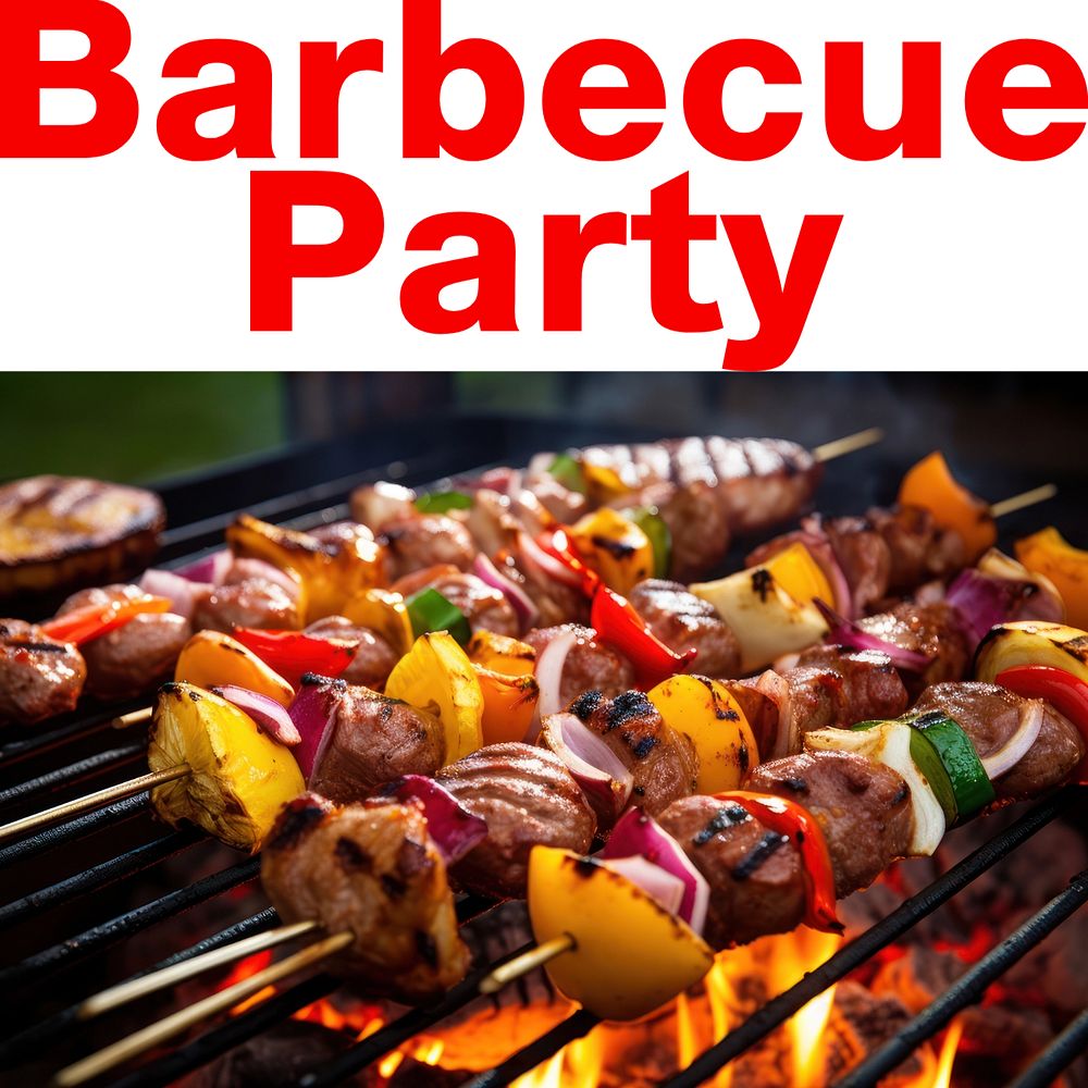 BBQ party Instagram post template, editable text