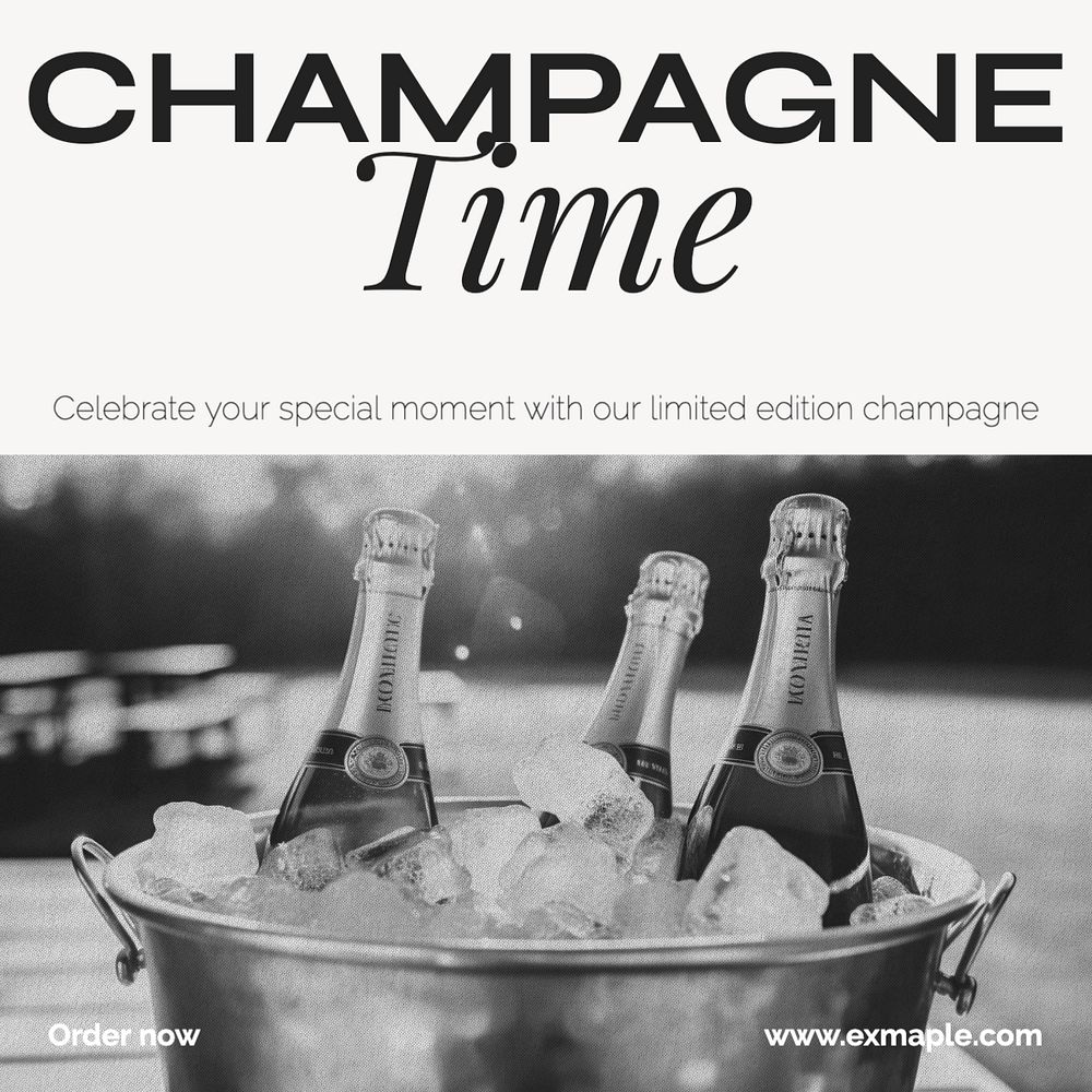 Champagne time Instagram post template