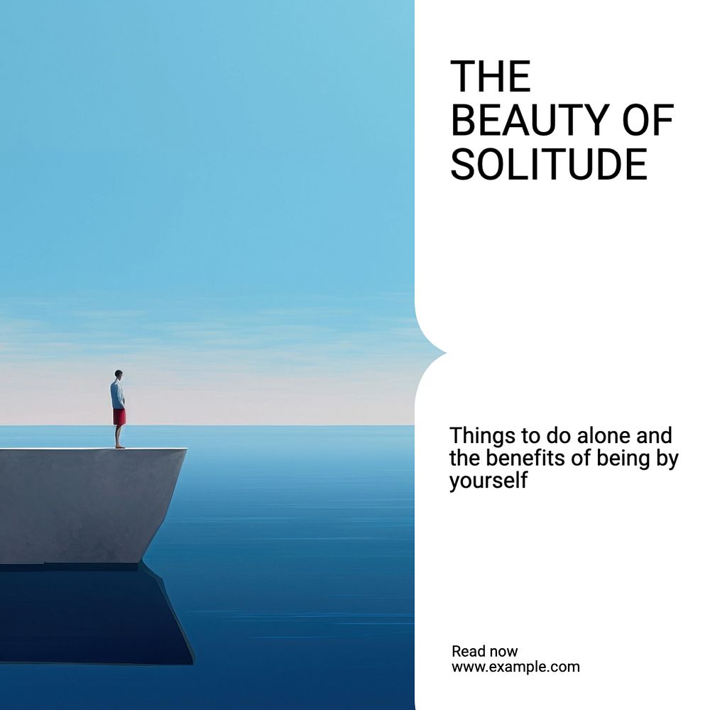 Solitude Instagram post template, editable text