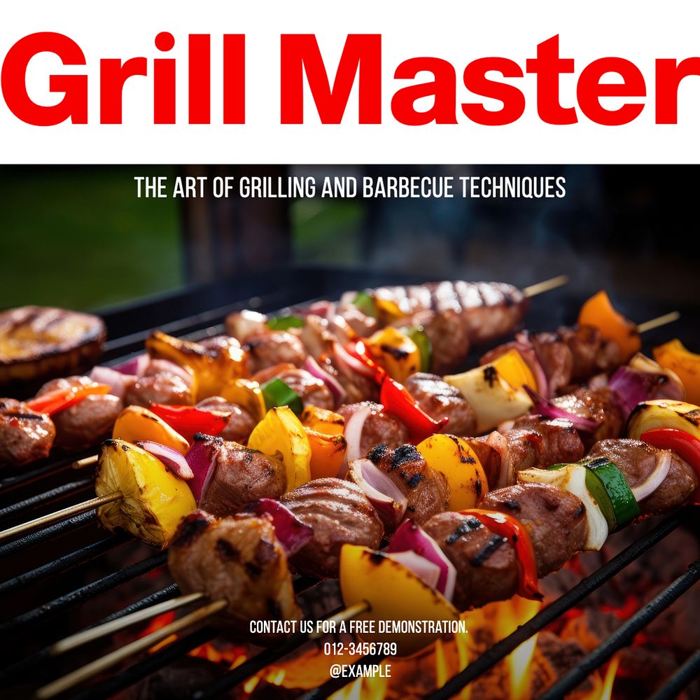 Grill Master Instagram post template, editable text