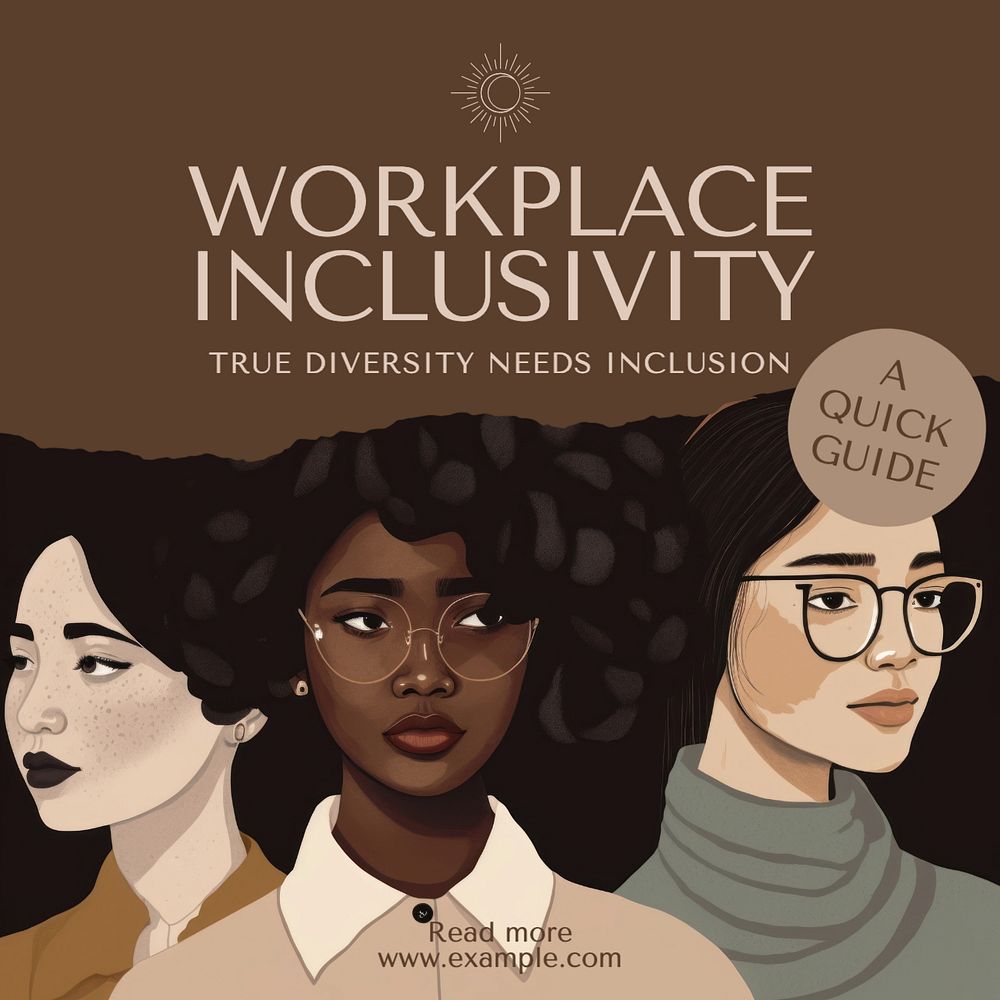 Workplace inclusivity Instagram post template, editable text