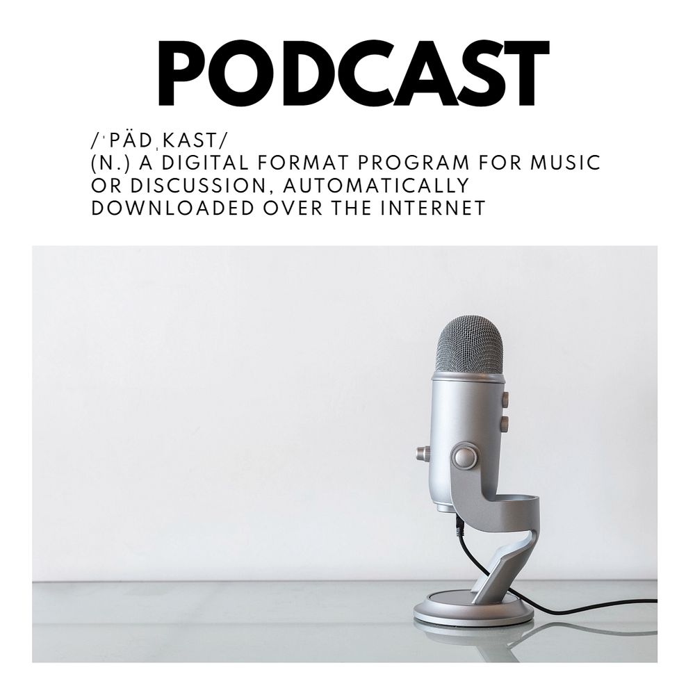 Podcast Instagram post template, editable text