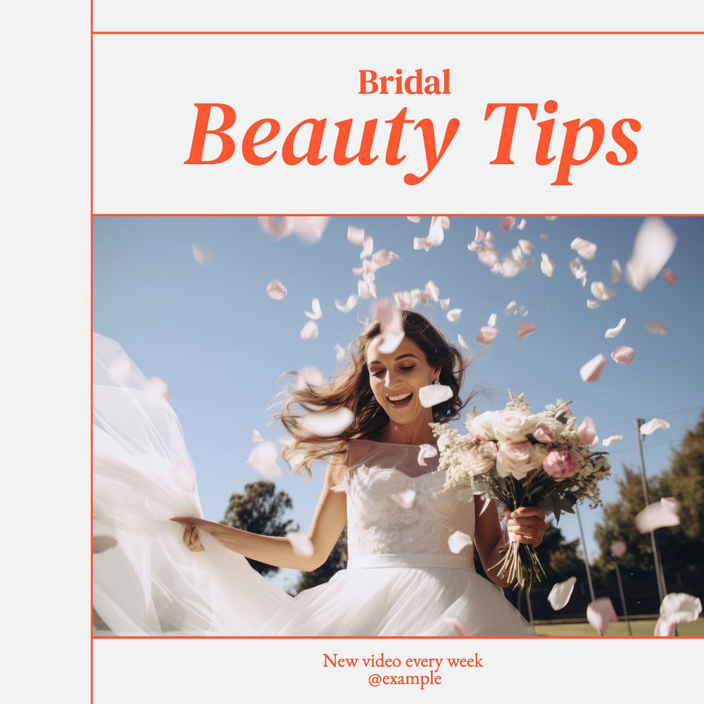 Beauty tips video Instagram post template, editable text