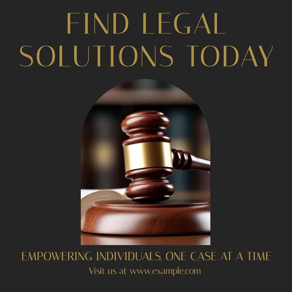 Legal advisor Instagram post template, editable text