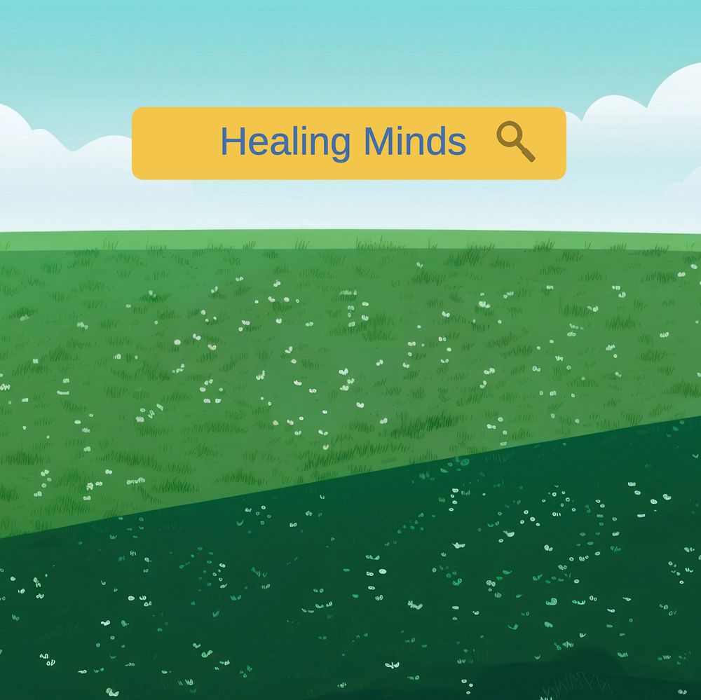 Healing minds Instagram post template, editable text