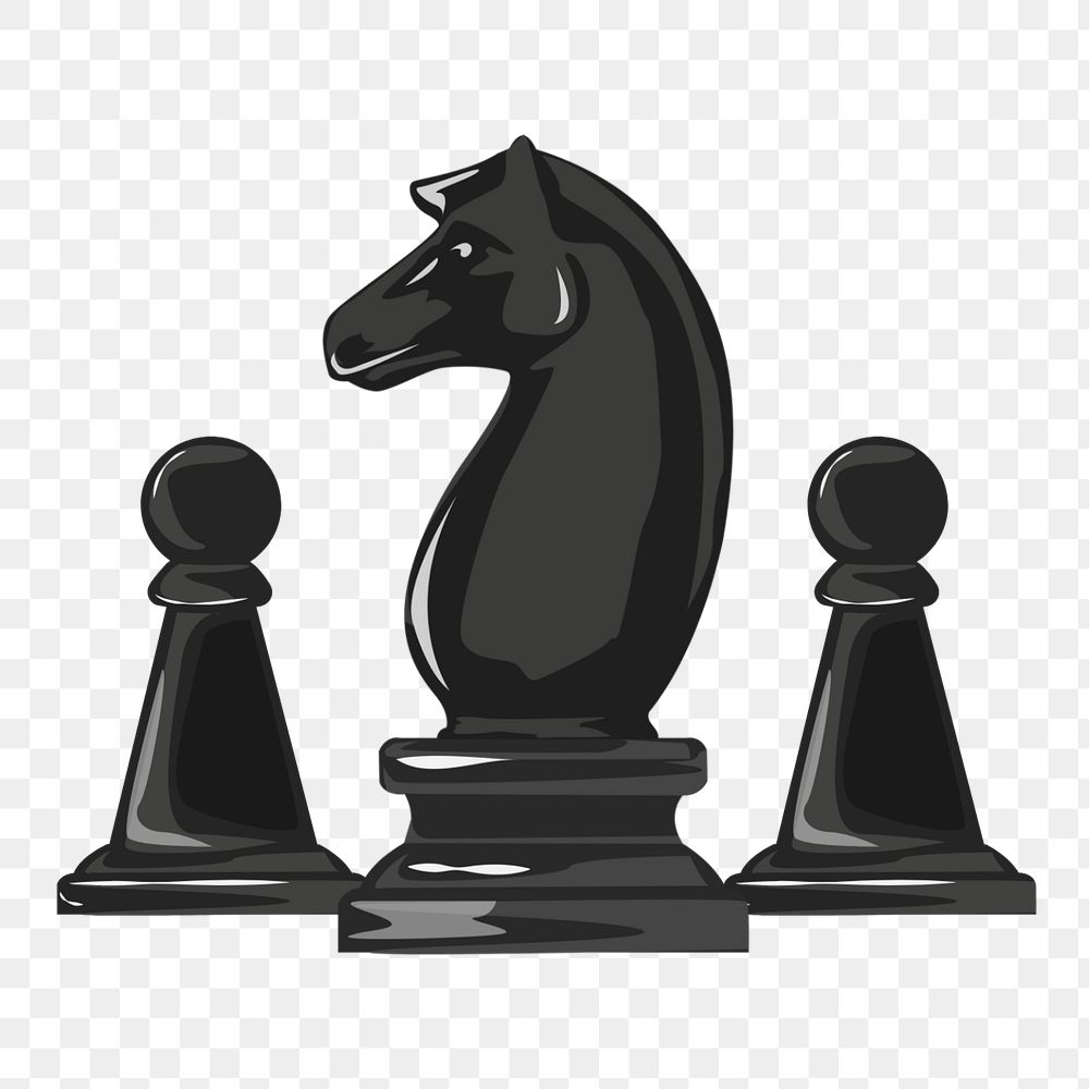 Chess pieces png element, aesthetic illustration, editable design