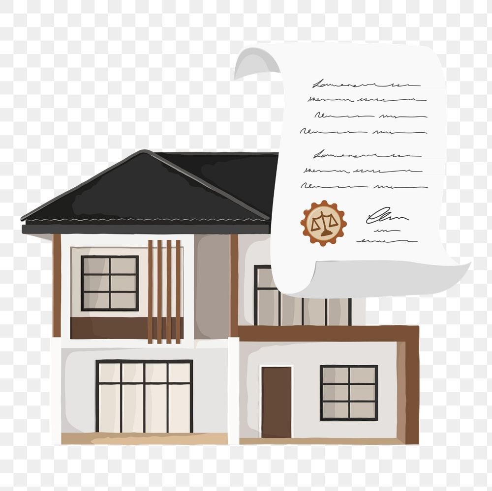 Real estate png element, aesthetic illustration, editable design