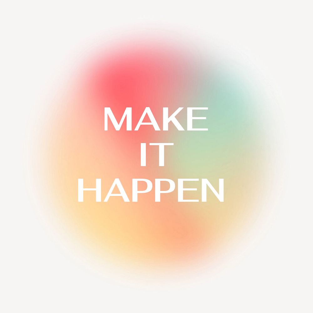 Make it happen  Instagram post template, editable text