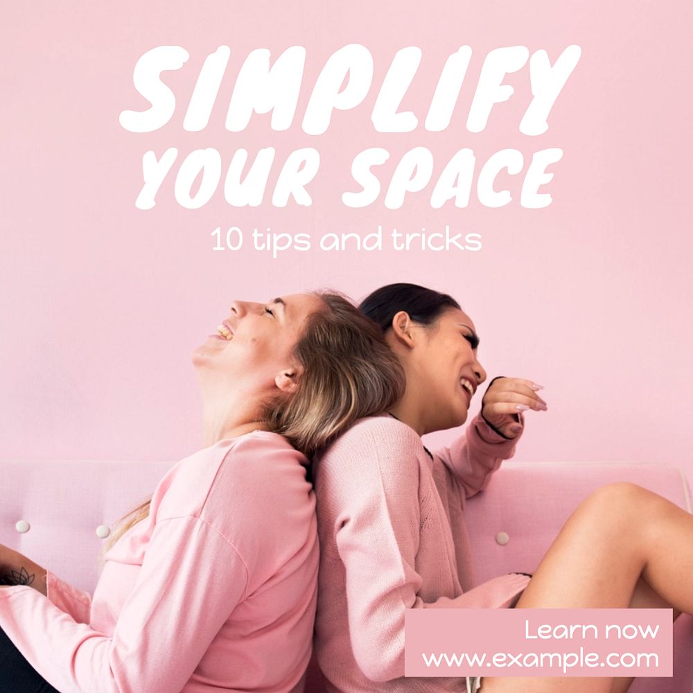 Simplify space  Instagram post template, editable text