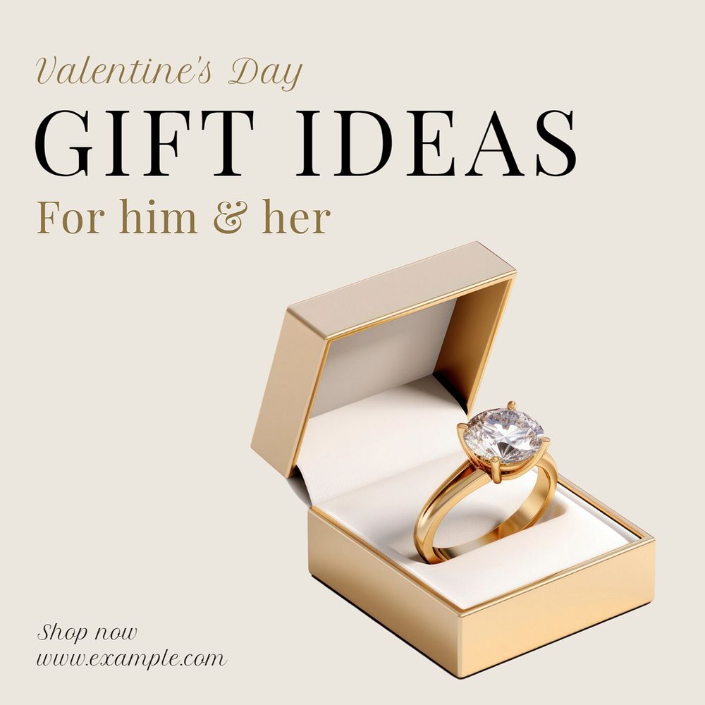 Gift ideas Instagram post template, editable text