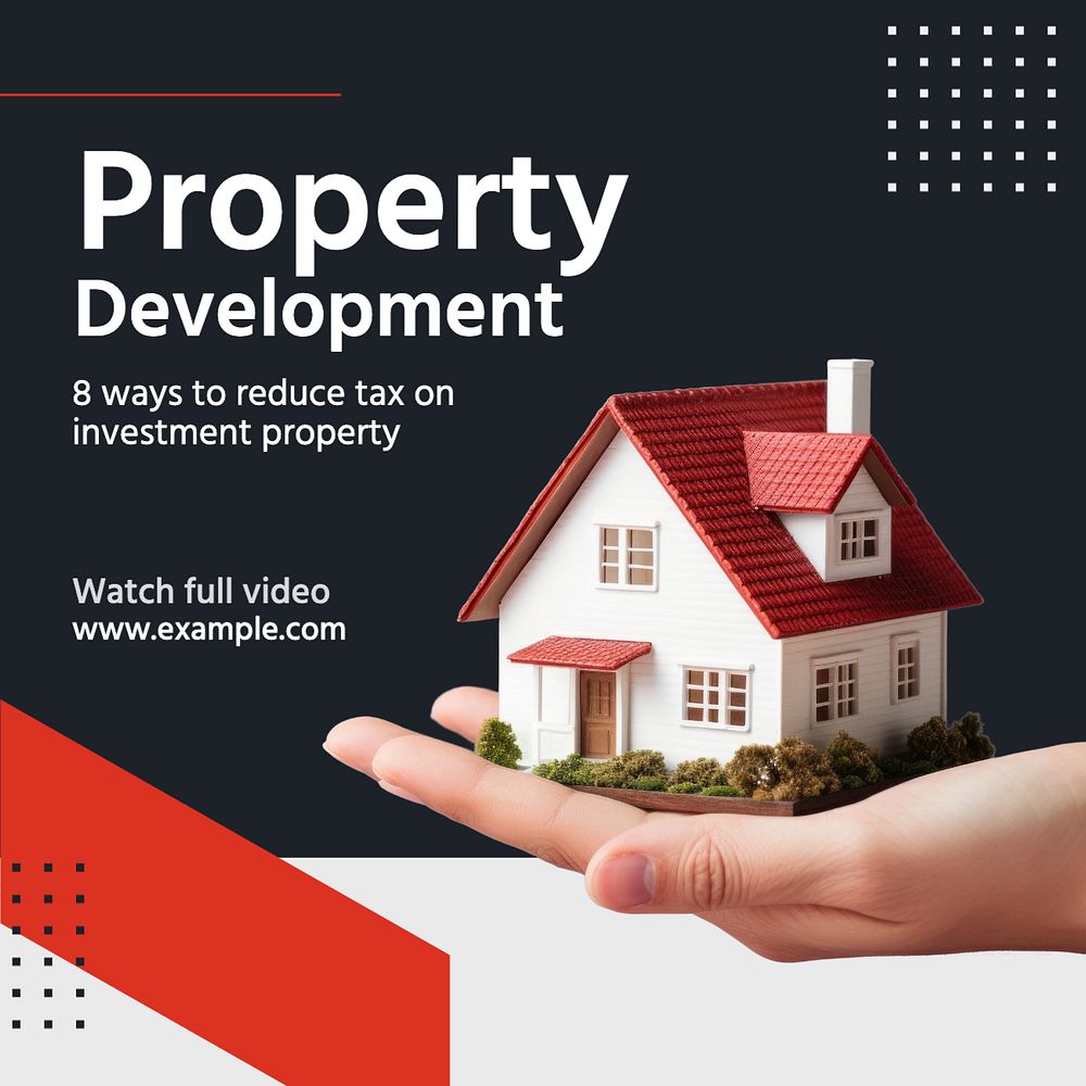 Property development Instagram post template, editable text