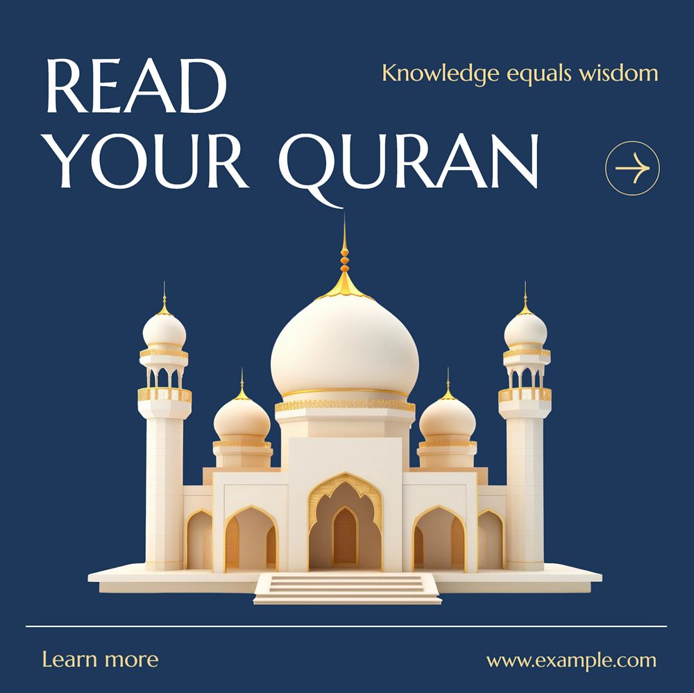 Quran Instagram post template, editable design