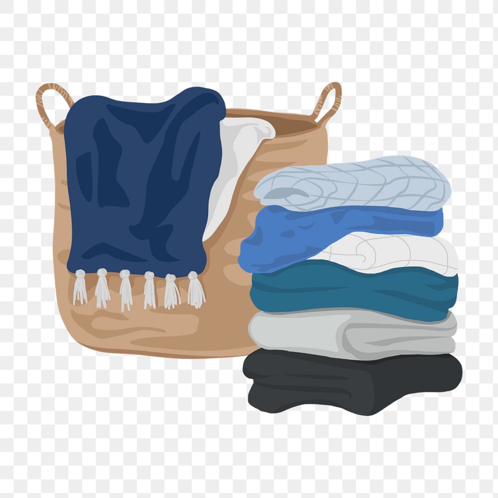 Laundry day png element, aesthetic illustration, editable design